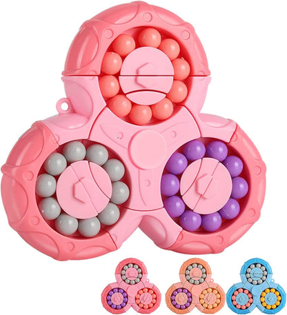 Magic Bean Rotating Brain Teaser Finger Puzzle Toy,Boys Girls Handheld Spinner Stress Anxiety