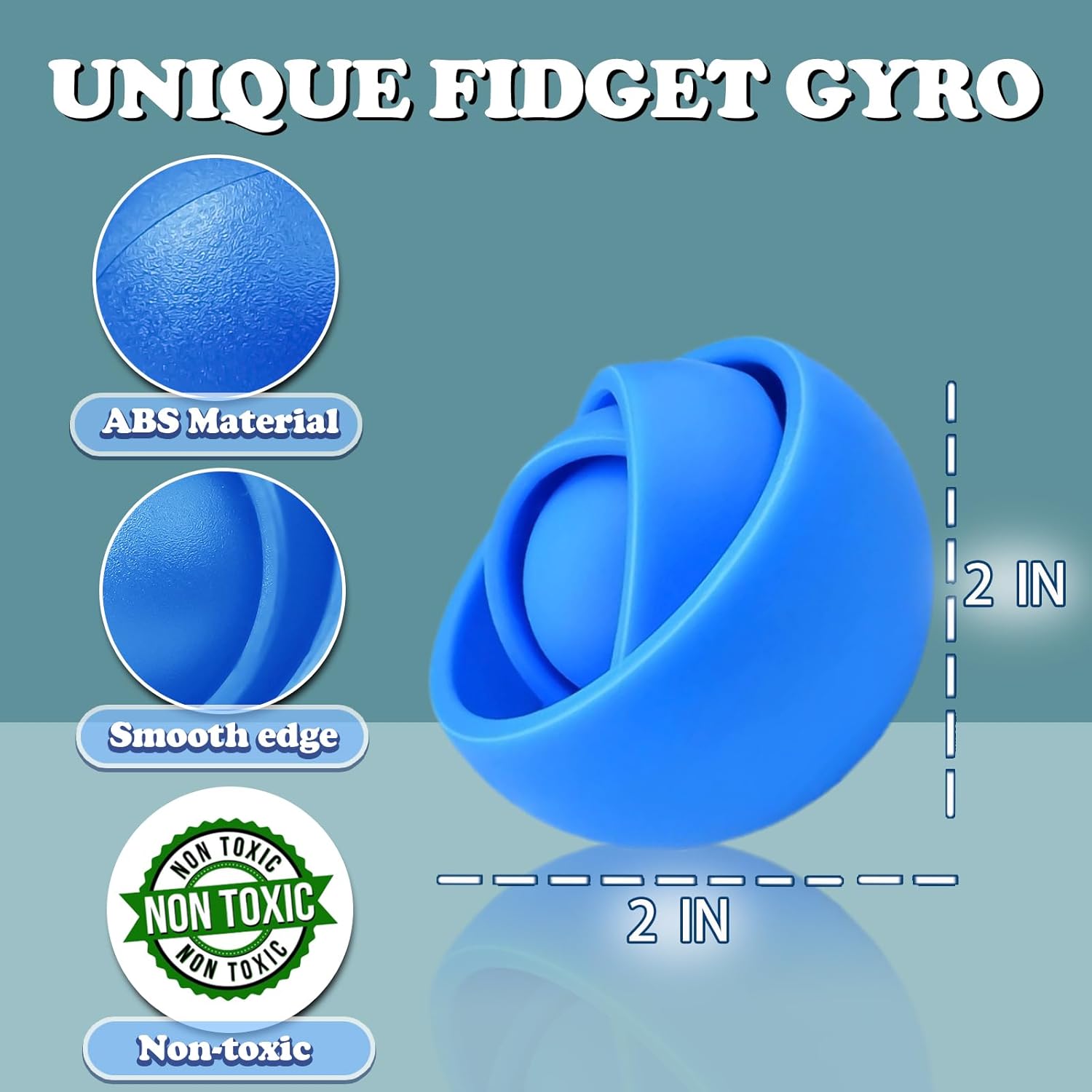 Fidget Toys Adults 2 PCs, Sensory Figette Spinner Anxiety Stress Relief Toys Quiet Fidgets Gyro for