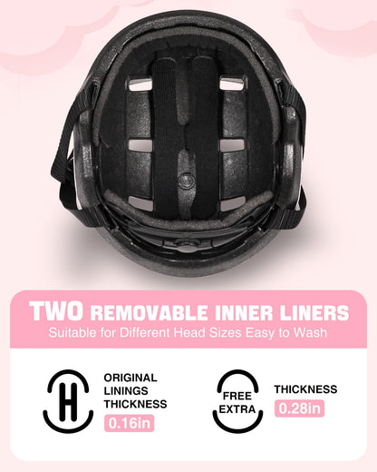 Toddler Bike Helmet Adjustable Dial Fit -12 Vent for 2-6 Year(Strawberry-S)