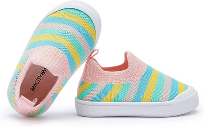 BMCiTYBM Baby Sneakers Girls Boys Lightweight Breathable Mesh First Walkers Shoes 6-24 Months