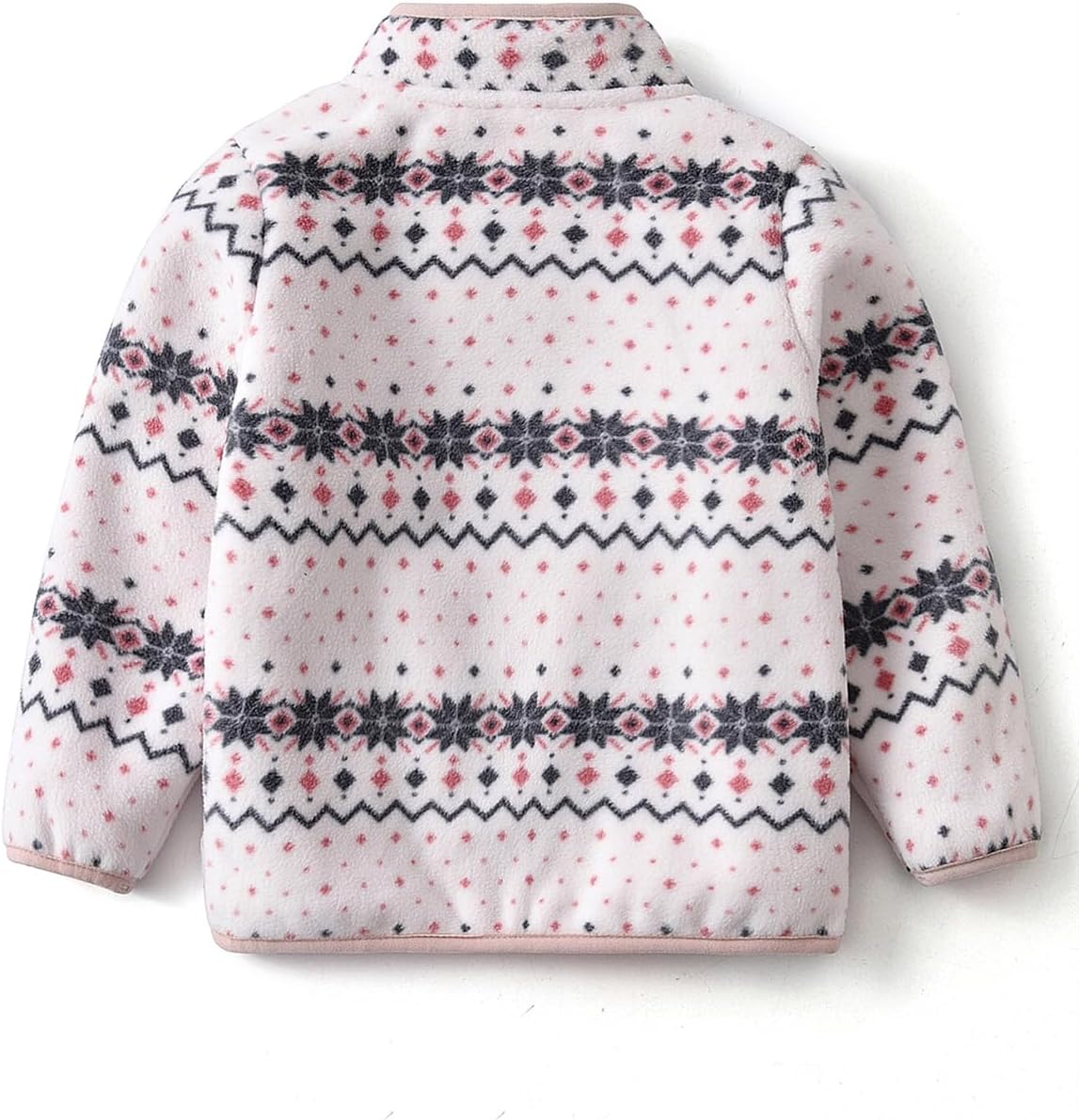 Kids Printed Polar Fleece Jacket Toddler Baby Boys Girls Autumn Winter Warm Sherpa Lining Outerwear