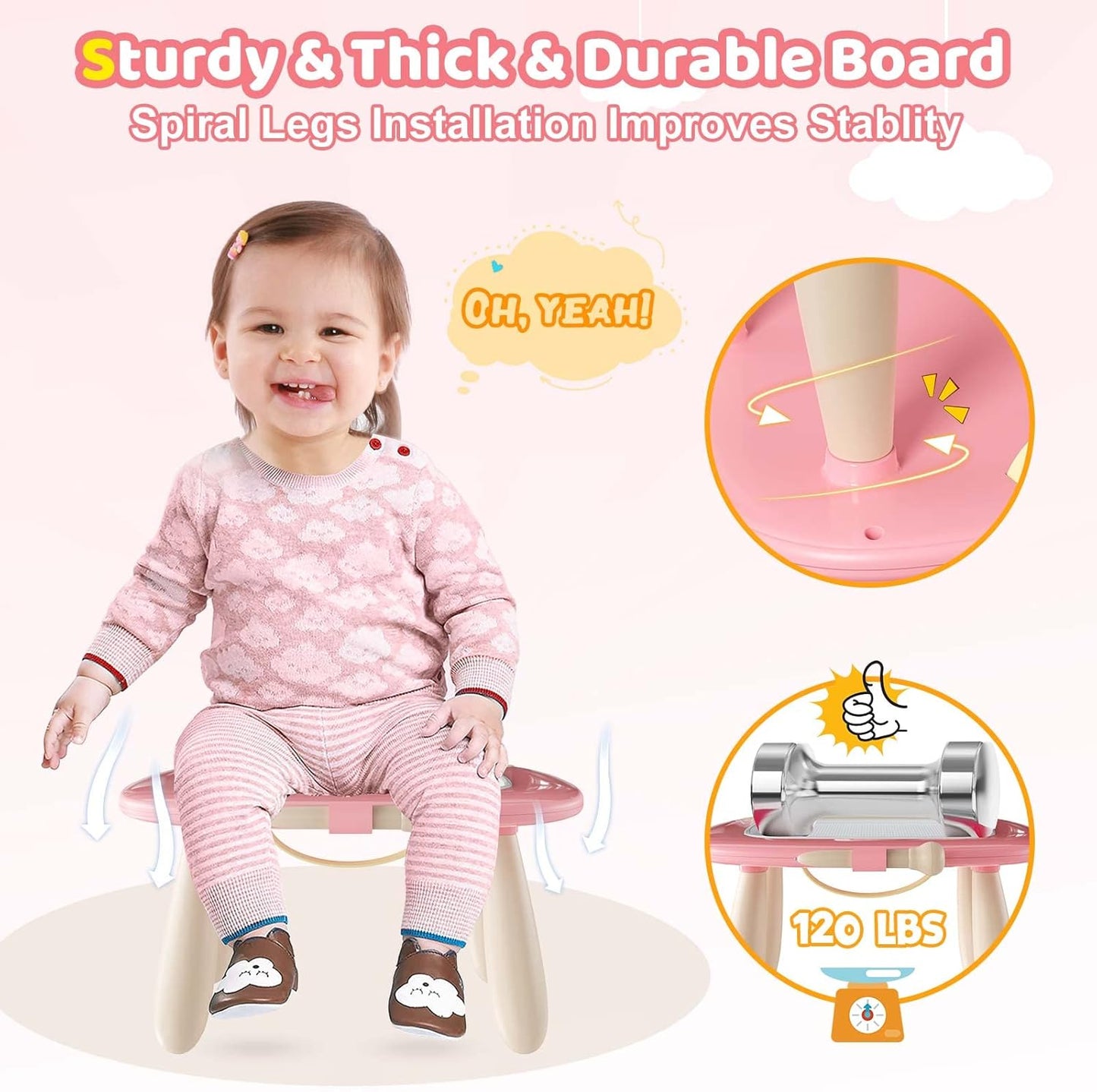 Kikidex Magnetic Drawing Board, Toddler Girl Toys for 1-2 Year Old, Doodle Board Pad Learning and