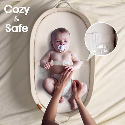 Baby Changing Basket Includes Diaper Caddy - Breathable & Waterproof Dual-Cover, Portable, Changing