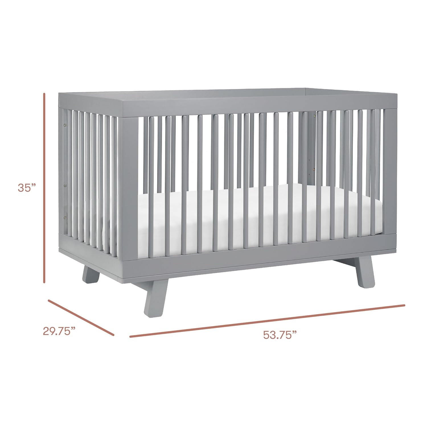 Babyletto Hudson 3-in-1 Convertible Baby Crib - GREENGUARD Gold Certified Convertible Crib to