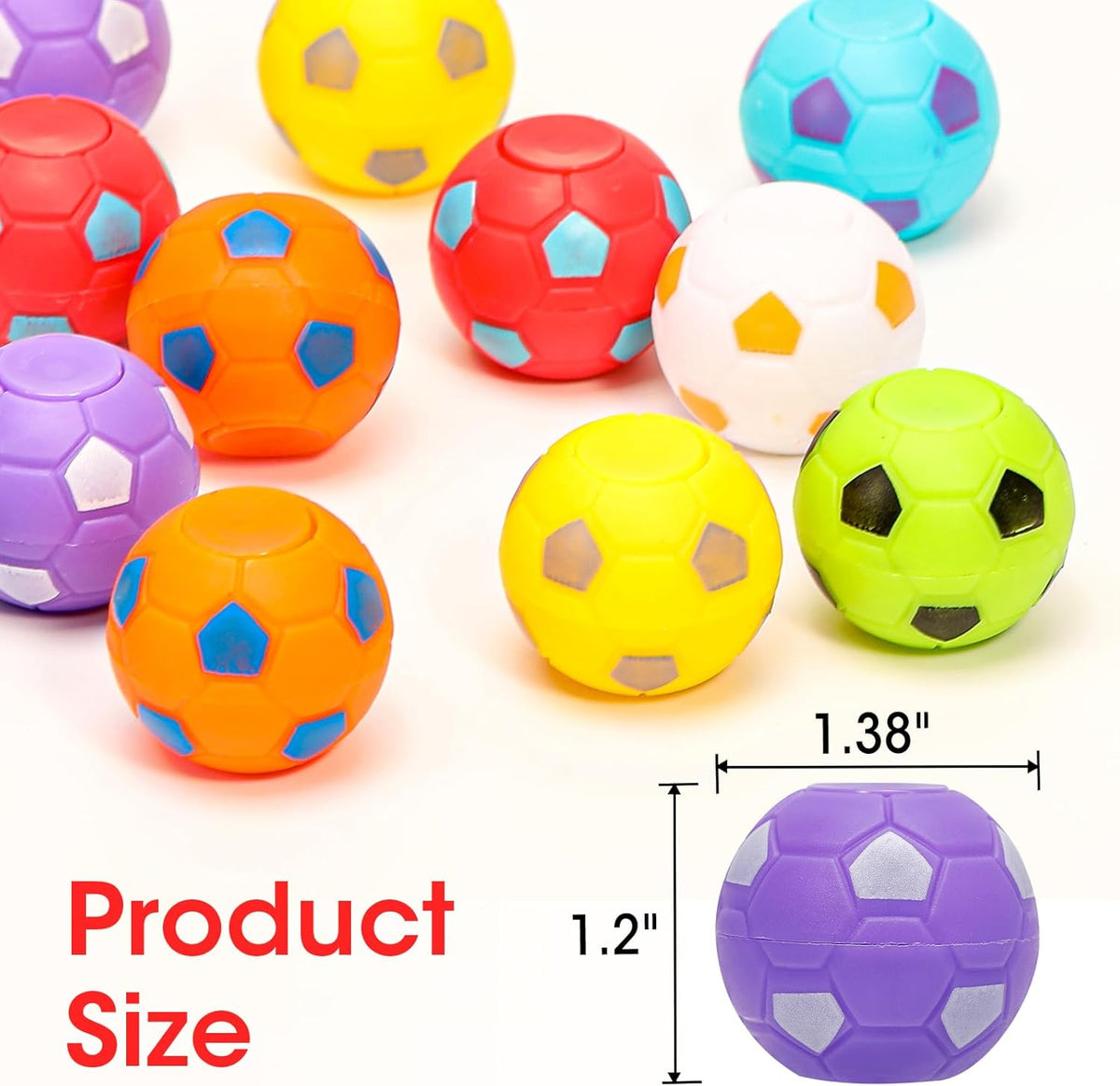 AZEN 96 Pcs Soccer Party Favors for Kids 4-8 8-12, Mini Fidget Spinners Soccer Ball Toys, Goodie