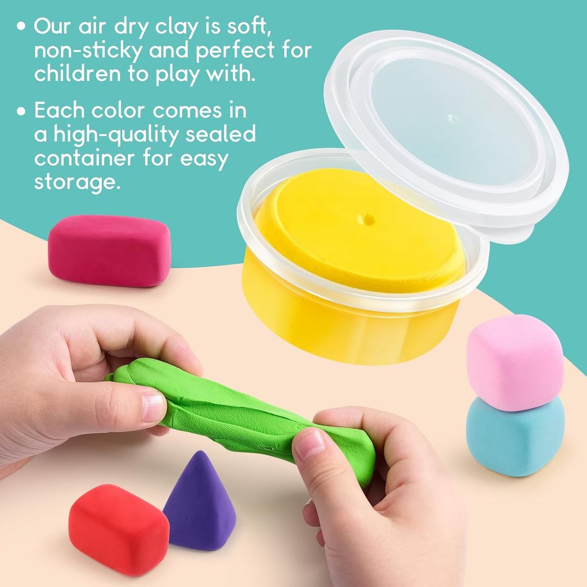 Drama Planet Flower Craft Kit for Kids, Make Your Own Flower Bouquet with Air Dry Clay, Arrange