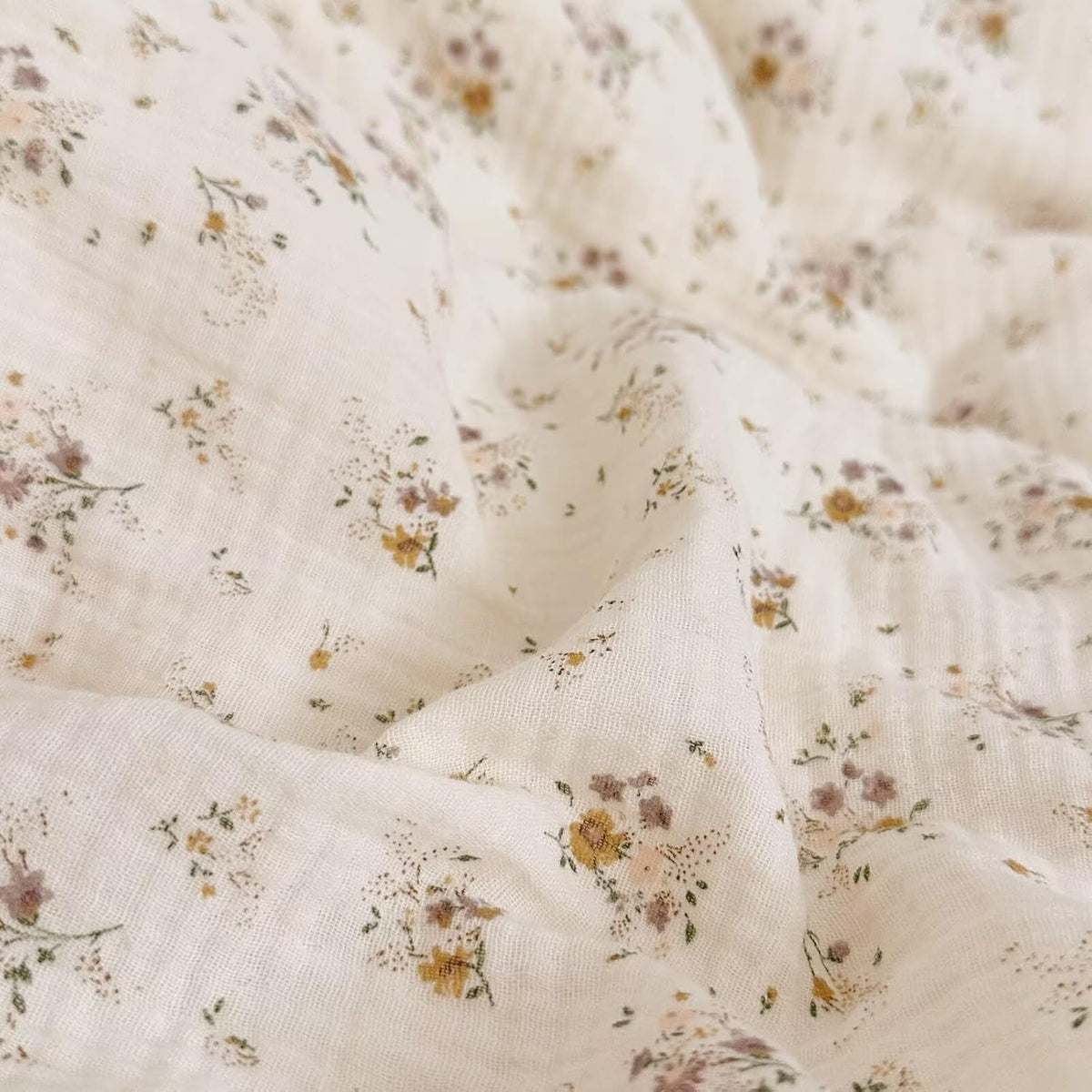 BuLuTu Cotton Muslin Pillow Case King Pillowcase Sweet Floral Design Pillowcases Enveloped Closure