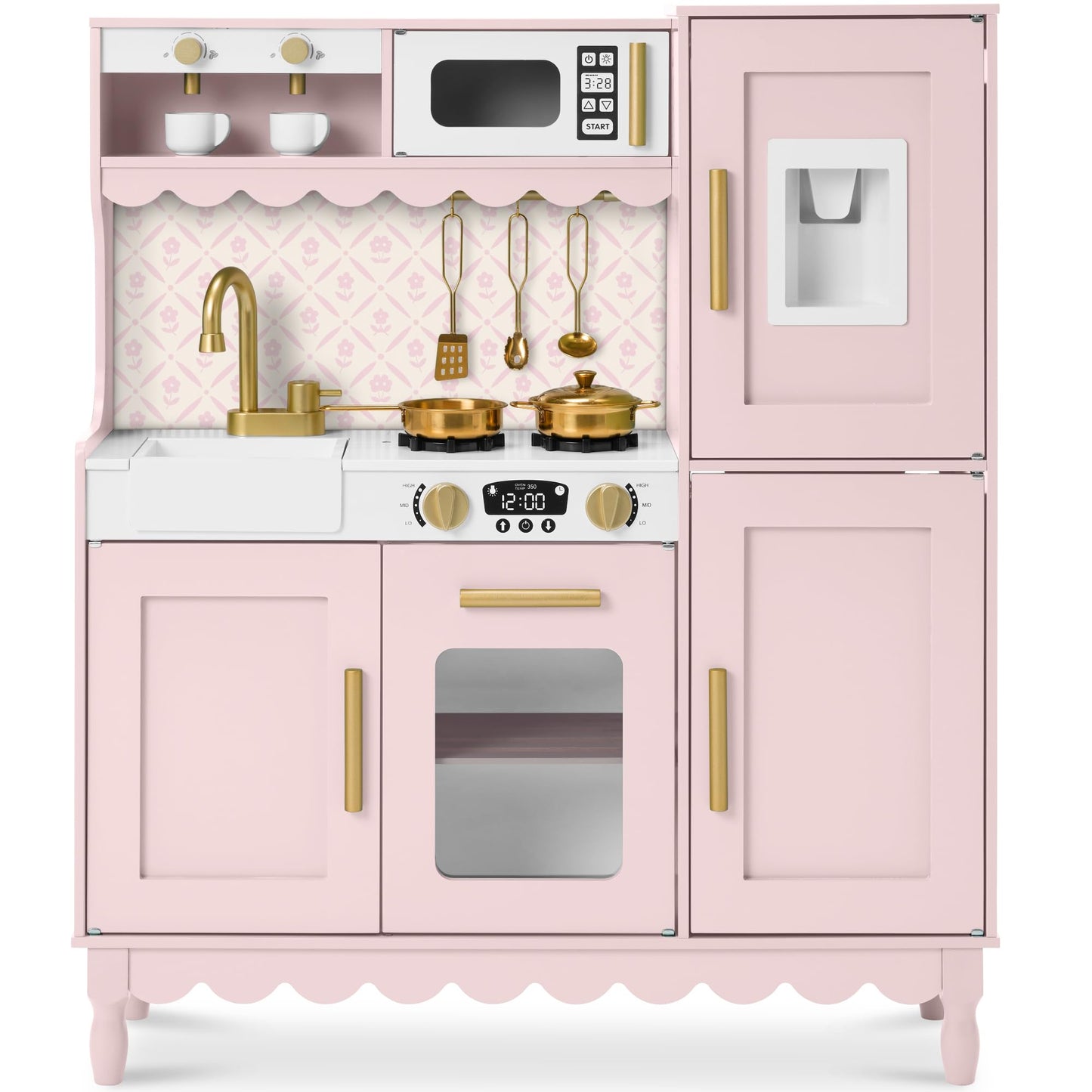 Best Choice Products Play Kitchen for Kids, Cottage Style Kids Kitchen Playset for Toddlers