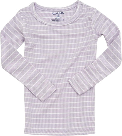 AVAUMA Stripe Pattern Baby Boys Girls Pajama Set Kids Toddler Snug fit Ribbed Sleepwear pjs for