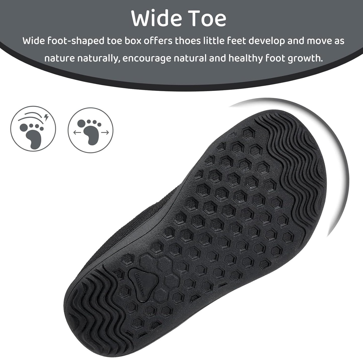 WateLves Toddler Little Kids Wide Barefoot Shoes The First Walking Shoes Girls Boys Breathable Zero