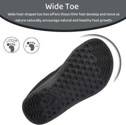 WateLves Toddler Little Kids Wide Barefoot Shoes The First Walking Shoes Girls Boys Breathable Zero