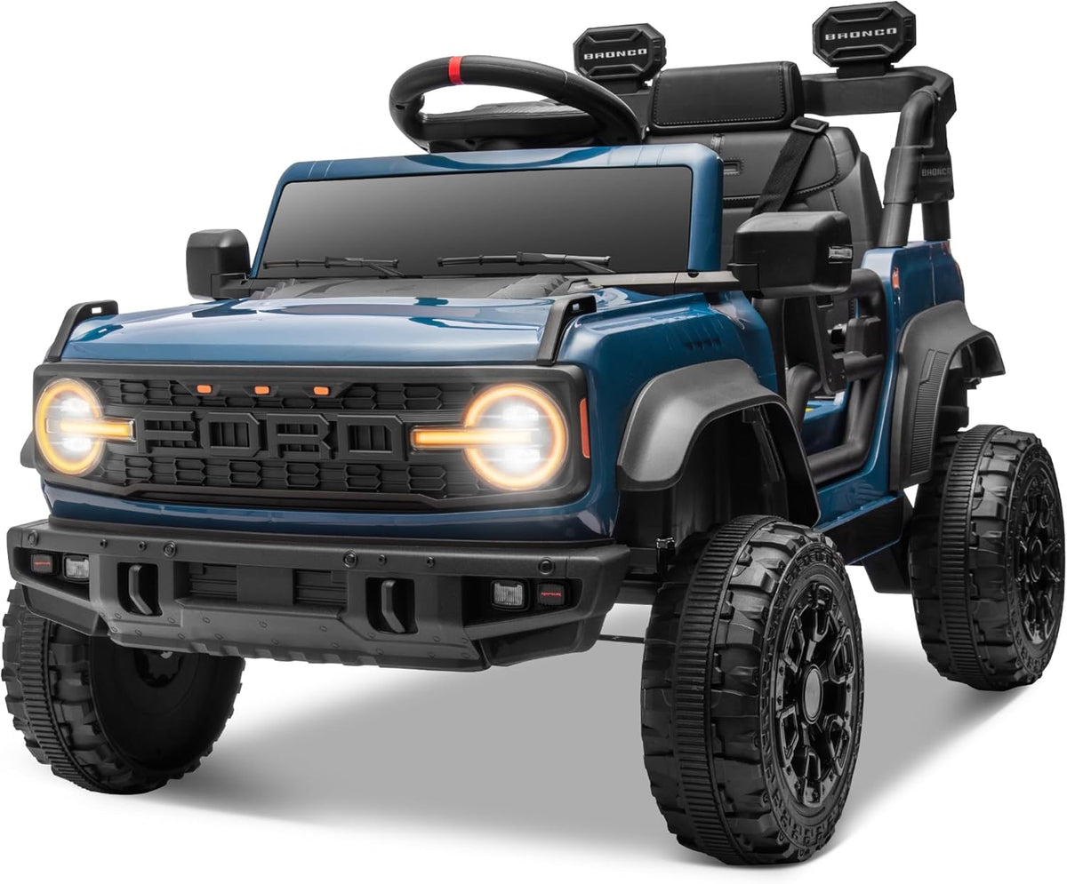 ENYOPRO Licensed Ford Bronco Raptor Electric Ride On Jeep for Kids, 12V Remote Control Ride On Car