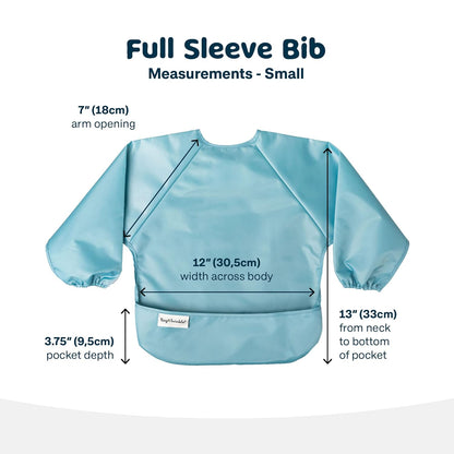 Tiny Twinkle Mess Proof Baby Bibs, 2pk Waterproof Smock Baby Bibs for Eating, Machine Washable Long