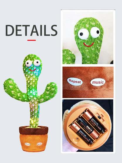 Cactus Baby Toy can be Adjusted Volume, Dancing Singing Musical Gift with LED Light. Baby Toy for