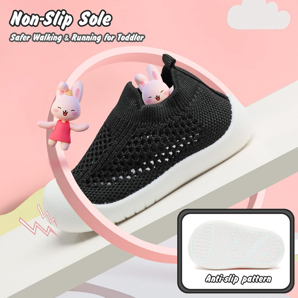 Charrost Toddler Baby Girl Boy First Walking Shoes Checkered Sneakers Sizes 3/4/5/6/7/8T. Soft