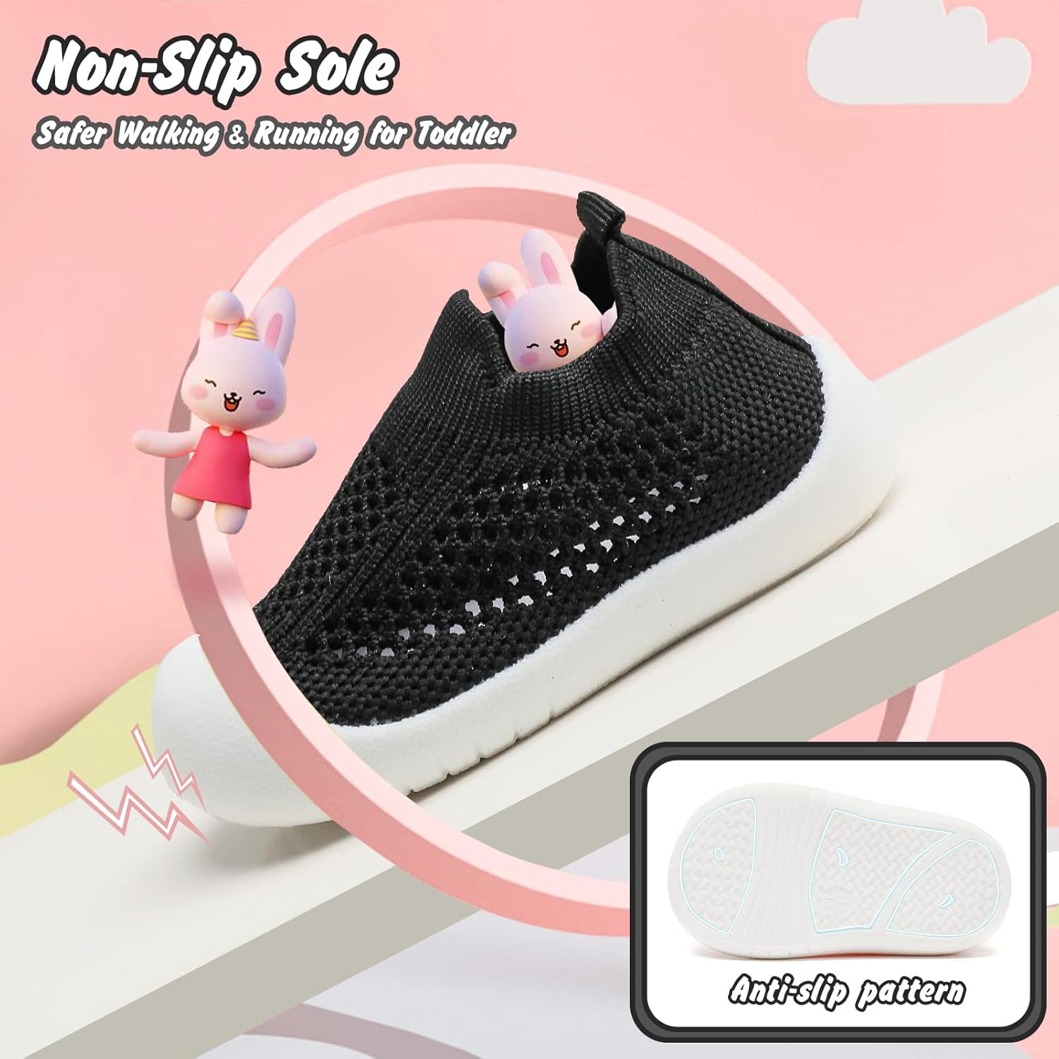 Charrost Toddler Baby Girl Boy First Walking Shoes Checkered Sneakers Sizes 3/4/5/6/7/8T. Soft