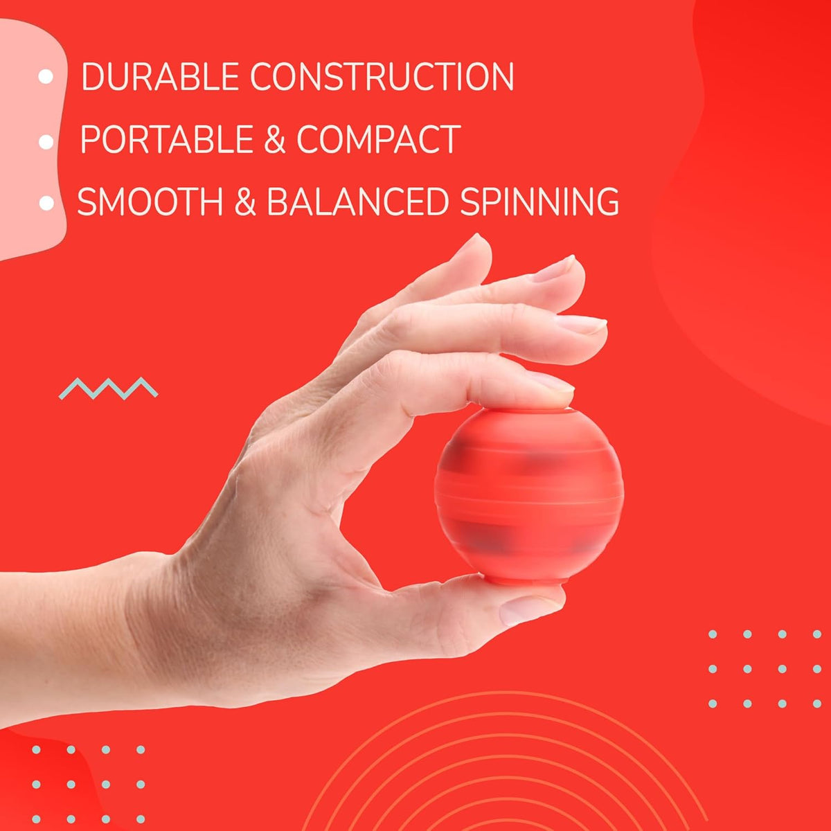 Fidget Spinners - 2 Inch Fidget Spinner Balls 12 Pcs Fidget Spinner Pack - Red Soccer Fidget