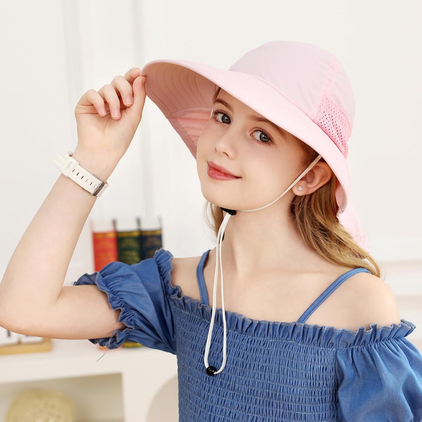XIAOHAWANG Girls Sun Hat Baby Beach Hats Boys UPF 50+ Kids Summer Protection Cap Toddler Breathable