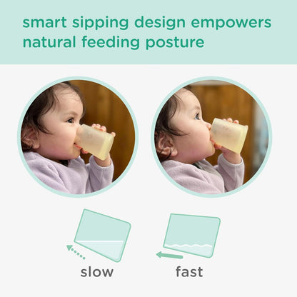 Olababy First Cup | Clear Sense 100% Silicone Infant Trainer Cup | 2oz Medicine Cup for Newborn |