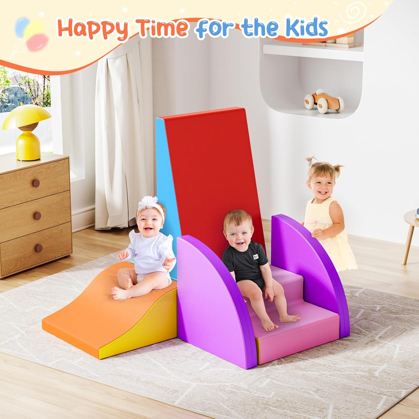 Lischwert Foam Climbing Blocks for Toddlers, Baby Climbing Blocks Soft Play Climbing for Toddlers