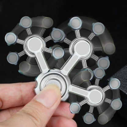 Cool Infinity Gear Gravity Fidget Spinner Metal Toy for Kids Adults, Chaos Flippy Fidget Chain