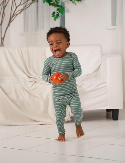 AVAUMA Stripe Pattern Baby Boys Girls Pajama Set Kids Toddler Snug fit Ribbed Sleepwear pjs for