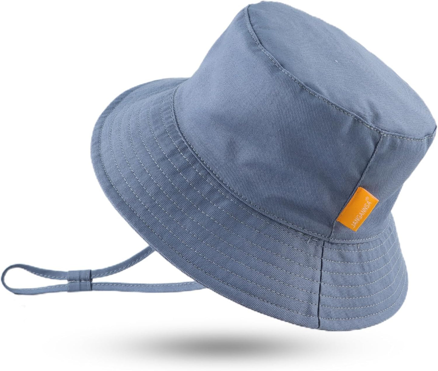 JANGANNSA Cotton Baby Sun Hat Infant Toddler Boys Girls Bucket Hats Summer Sun Protection Kids
