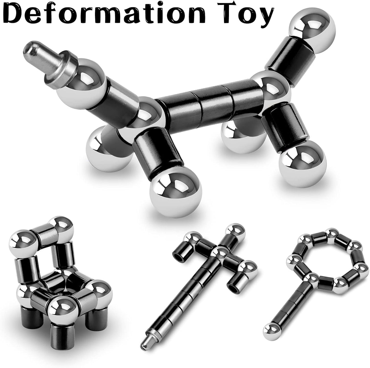 Black Fidget Pen Toy, Sensory Tool EDC Fidgeting Game for Adults, Cool Gadget Best for Stress and