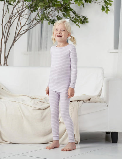 AVAUMA Stripe Pattern Baby Boys Girls Pajama Set Kids Toddler Snug fit Ribbed Sleepwear pjs for