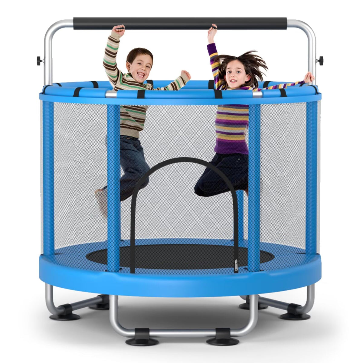 ZCMHAXJ 55" Trampoline for Kids with Enclosure, 440lbs Capacity Indoor & Outdoor Toddler Trampoline