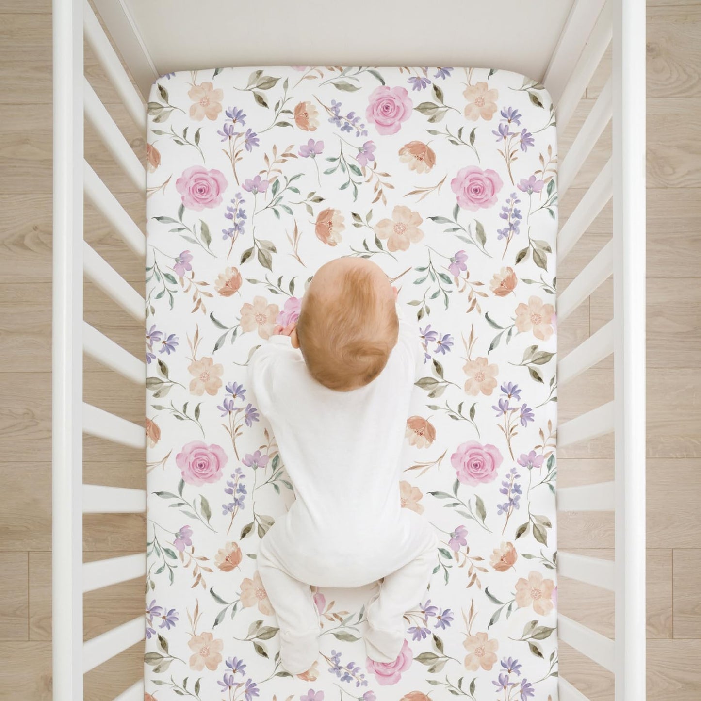 Organic All in One Crib Sheet and Mattress Protector - Waterproof Protectors - Reusable Washable