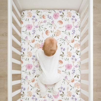 Organic All in One Crib Sheet and Mattress Protector - Waterproof Protectors - Reusable Washable