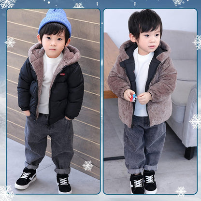 Fairy Baby Infant Baby Winter Coat Cute Teddy Bear Hooded Jacket Warm Fleece Outerwear Windproof