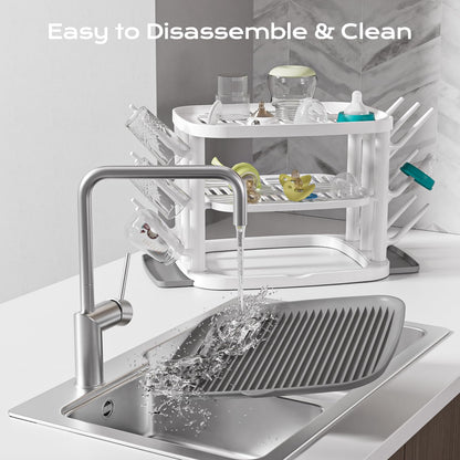 GREENDADI Baby Bottle Drying Rack,3-Tier Large Capacity Countertop Organizer with 360° Ventilation