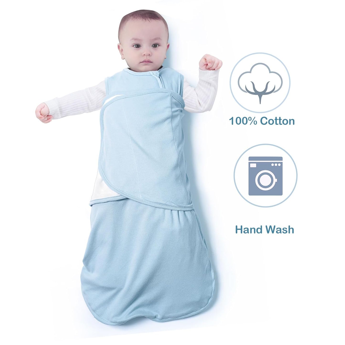 Baby Sleep sack Swaddle,Sleep Sack 3-6 Months,3-Way Adjustable Wearable Transition Swaddles Blanket