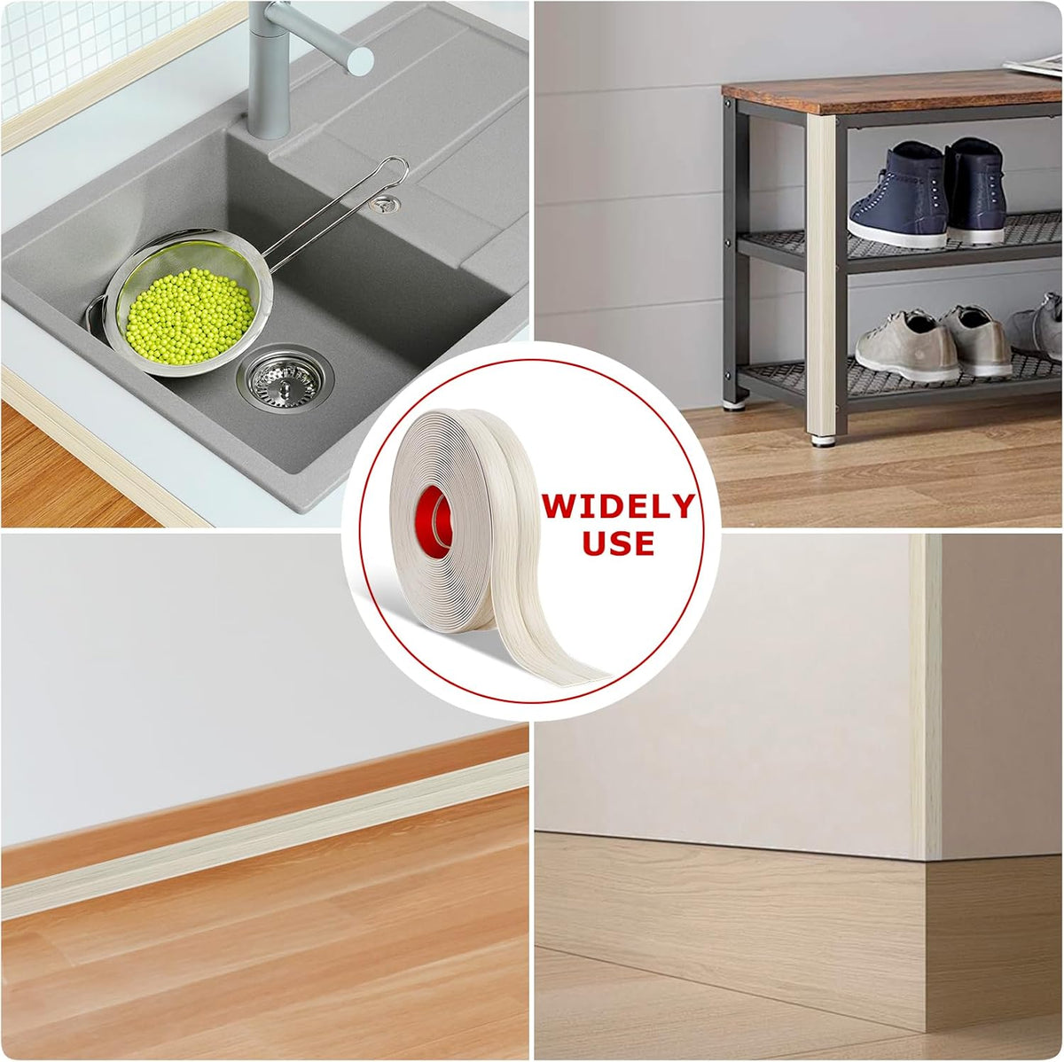 Flexible Wall Corner Protector Moulding Trim Peel and Stick Wall Corner Guards Edge Protector Self