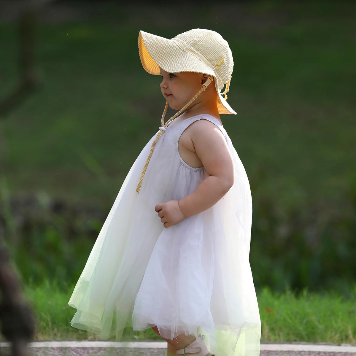 Baby & Toddler Wide Brim Sun Hats UPF 50+ Sun Protection Bucket Cap Cute Adjustable Hat in