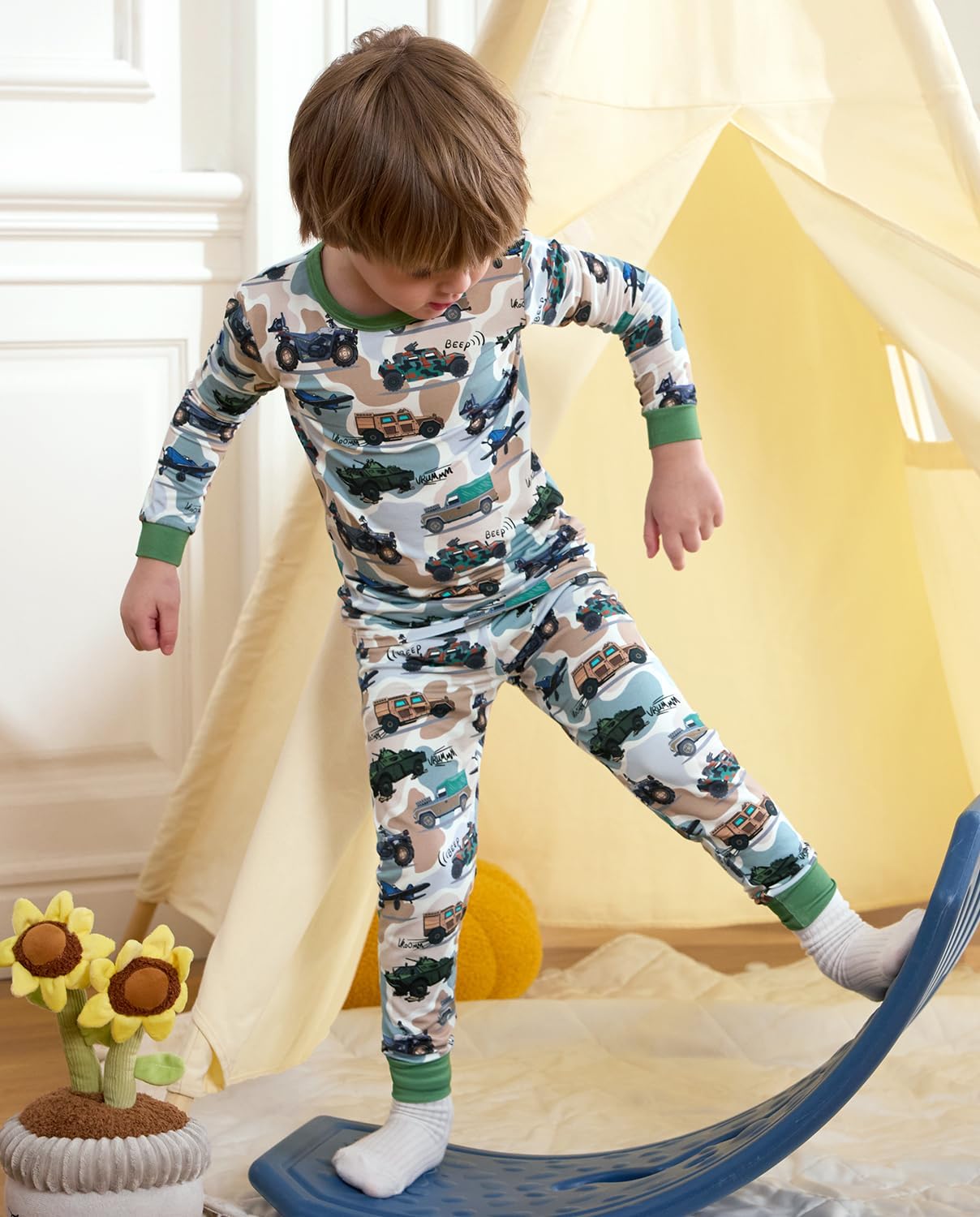 Bamboo Viscose Toddler Pajamas Boys Girls Baby 12M-8Y Pjs Sets Kids 2pcs Snug fit Long-Sleeve