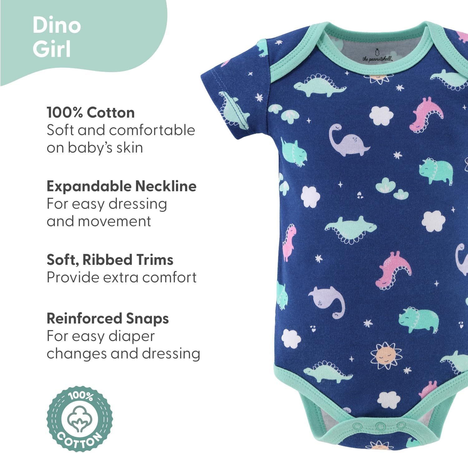 The Peanutshell Baby Girls' Bodysuits, Baby Girl Clothes, Newborn to 24m Baby Outfits, New Born