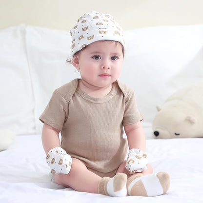 Baby Bodysuit 6 Pack Soft Mixed Ribbed Short Sleeve Romper Infant Boy Girl Clothes Set