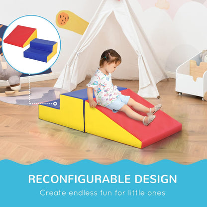 Soozier 2 Piece Climb and Crawl Activity Play Set, Soft Secure Foam Playset for Toddler