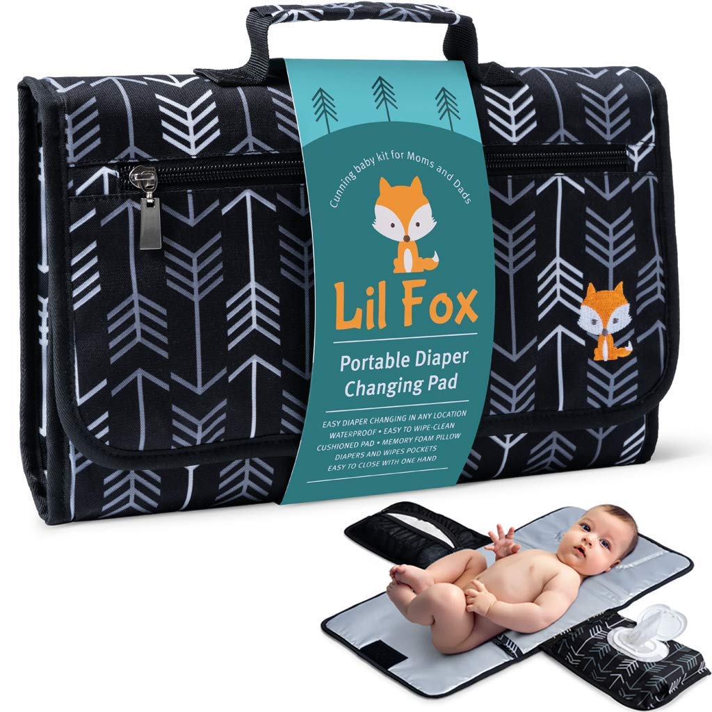 Portable Changing Pad - Waterproof Travel Baby Diaper Changing Pad, Mat Foldable, Wipes Pocket