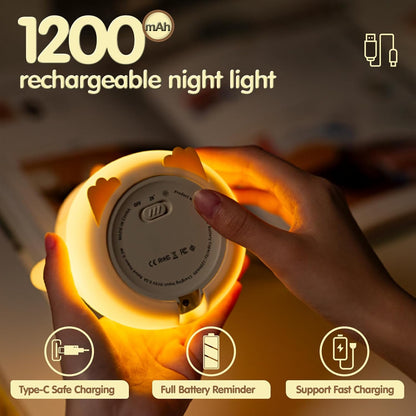 ATSUI Cute Capybara Night Light, LED Squishy Novelty Animal Lamp, Food Grade Silicone, 2 Level