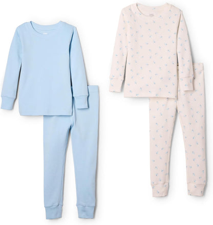 Amazon Essentials x Sofia Grainge Unisex Babies, Toddlers and Kids' Snug-Fit Cotton Pajamas, Pack