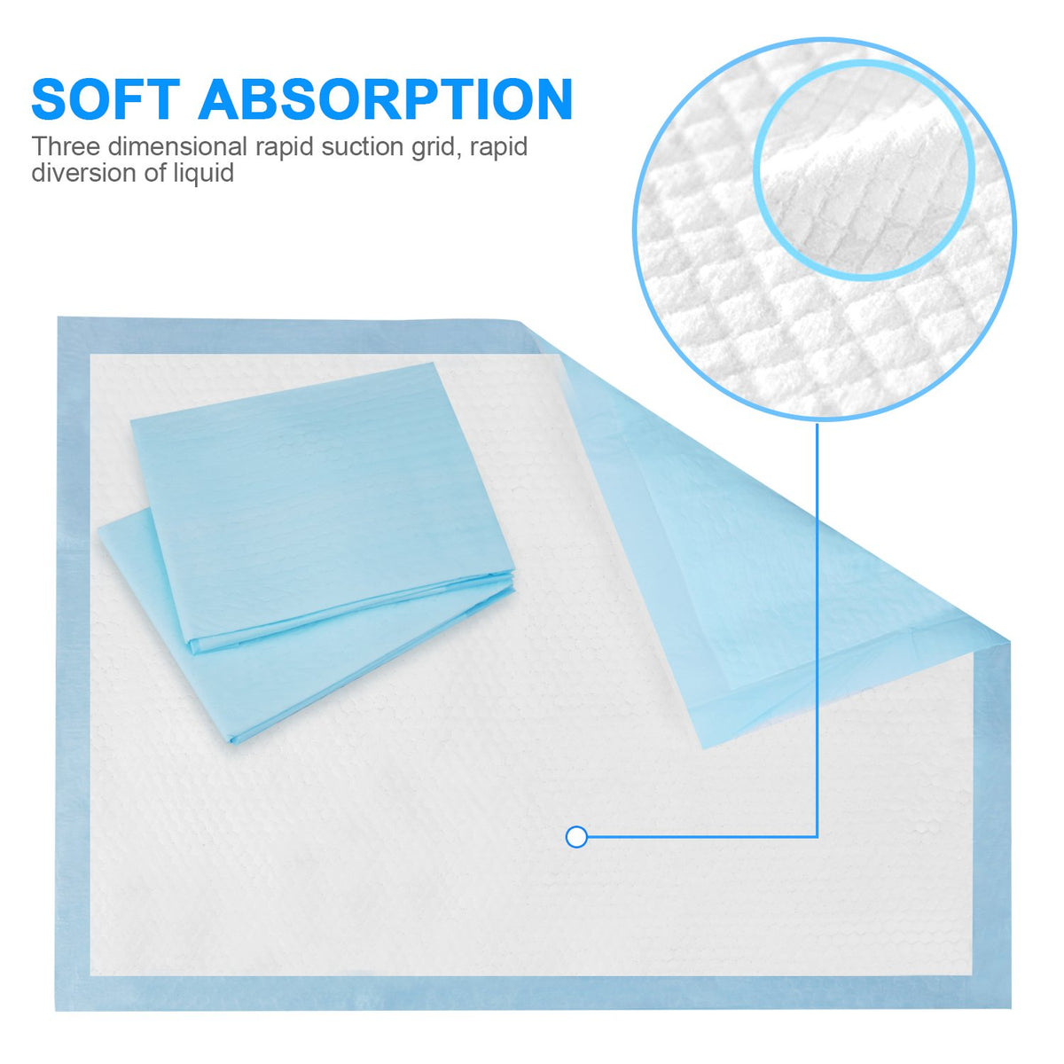 Zdolmy Baby Disposable Changing Pad, 20Pack Soft Waterproof Mat, Portable Diaper Changing Table &