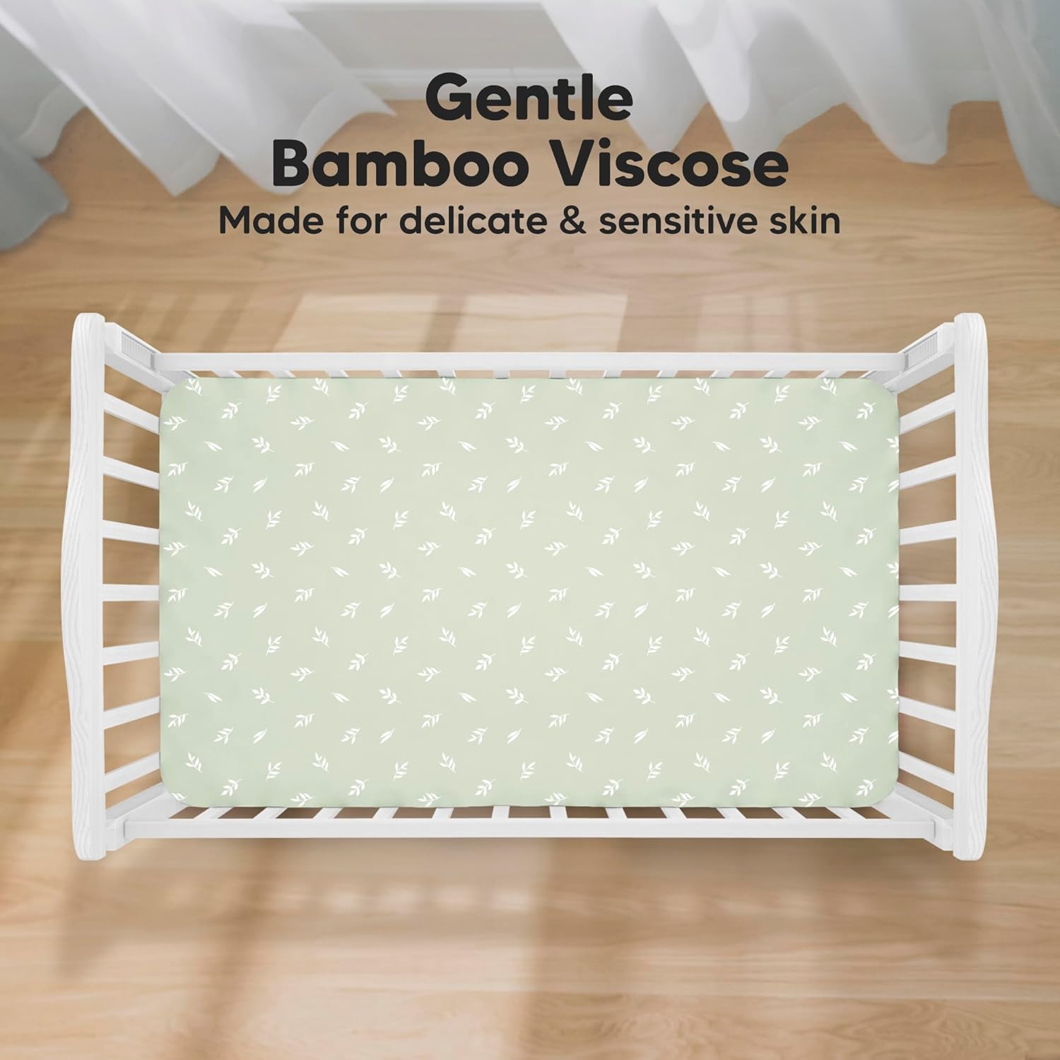KeaBabies 2-Pack Baby Crib Sheets for Boys, Girls - 52x28 Viscose Derived from Bamboo Toddler Bed