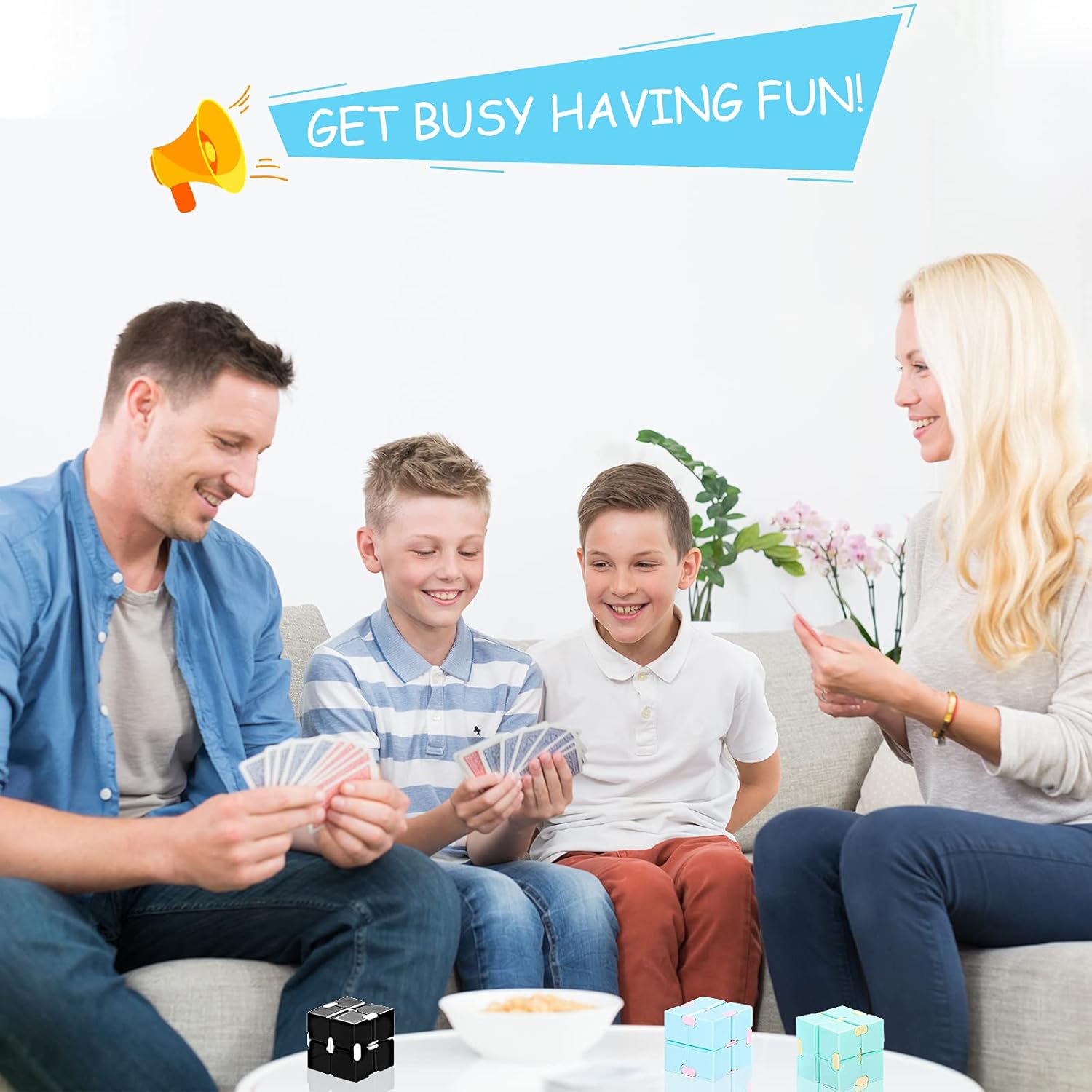 22 Pieces Toy Cube, Handheld Cube Anxiety Relief Cube Flip Toys Toy Blocks for Adults Relieve