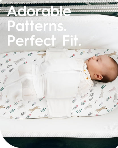 Bassinet Sheets for Baby Boy Girl, TotBasic Buttery Soft Universal Bassinet Fitted Sheet