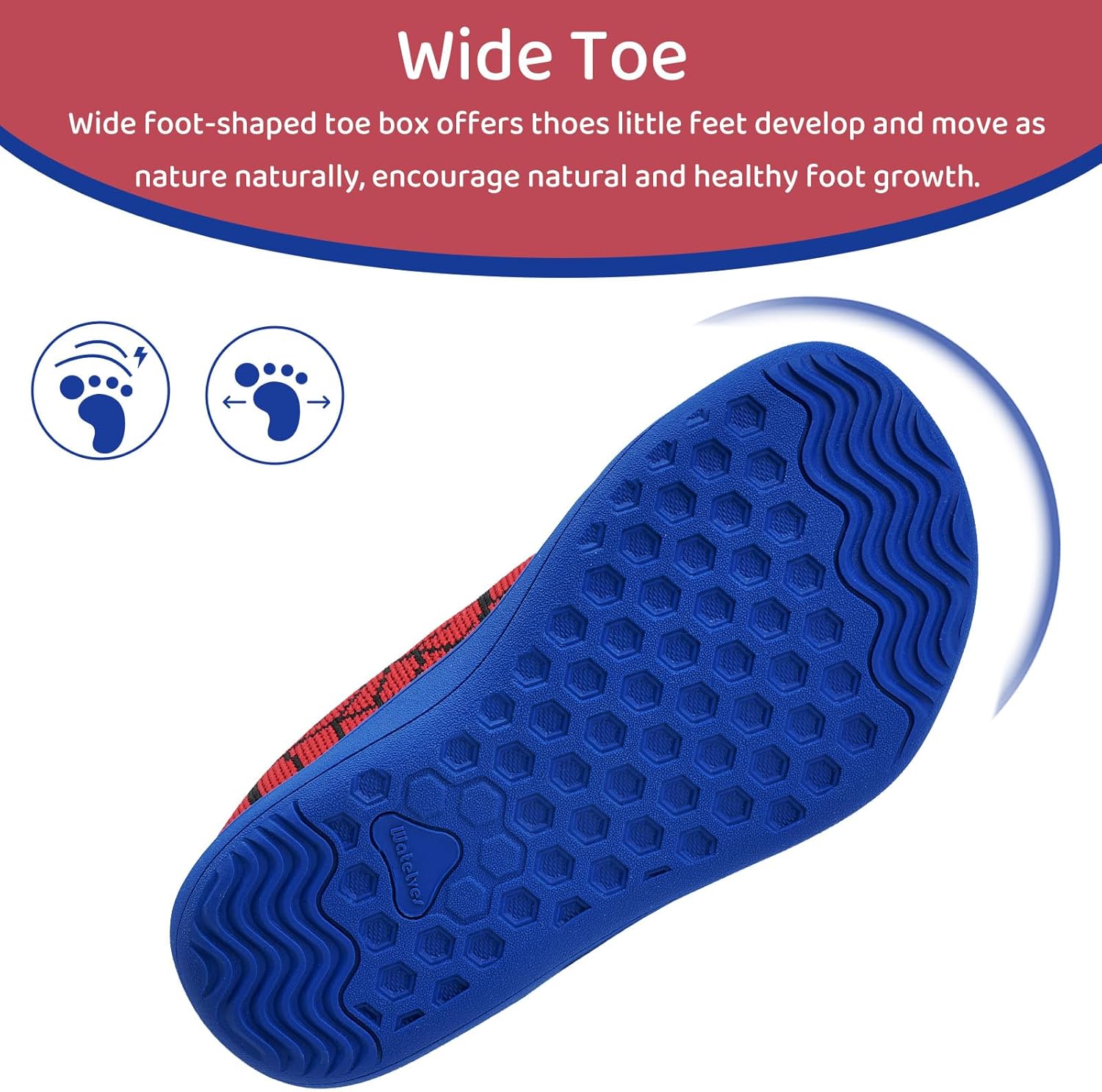 WateLves Toddler Little Kids Wide Barefoot Shoes The First Walking Shoes Girls Boys Breathable Zero