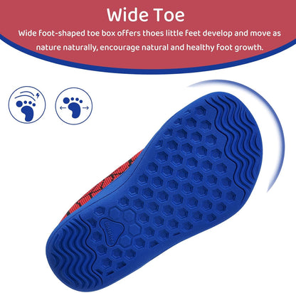 WateLves Toddler Little Kids Wide Barefoot Shoes The First Walking Shoes Girls Boys Breathable Zero
